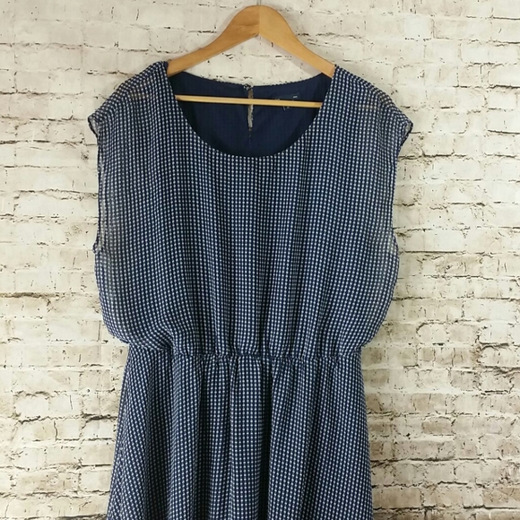 Gap Xl dress sleeveless blue white Euc - Picture 2 of 7